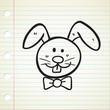 Vector: rabbit head doodle rabbit head doodle