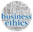 Business ethics concept in tag cloud Business ethics concept in tag cloud