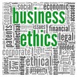 Business ethics concept in tag cloud Business ethics concept in tag cloud
