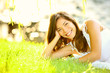 Summer girl in grass