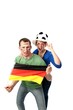 Fussballfans Pärchen