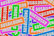 Sticker Collage Hintergrund AUSBILDUNG