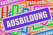 Sticker Collage Schild AUSBILDUNG