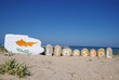 Limassol, Cyprus on stones with sand background