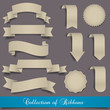 Retro ribbons and labels Retro ribbons and labels