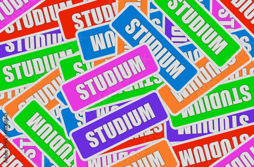 Illustration: Sticker Collage Hintergrund STUDIUM Sticker Collage Hintergrund STUDIUM