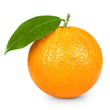 Ripe orange isolated on white background