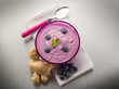 blueberry mousse with yogurt and ginger, healty food blueberry mousse with yogurt and ginger, healty food