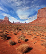 The famous cliffs Mittens in Monument Valley