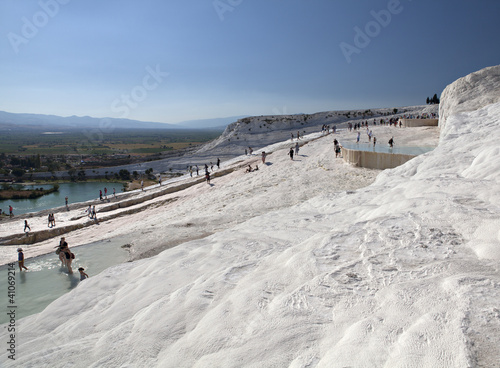 Photo: People on Travertines of Pamukkale People on Travertines of Pamukkale