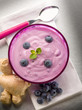 blueberry mousse with yogurt and ginger, healty food blueberry mousse with yogurt and ginger, healty food