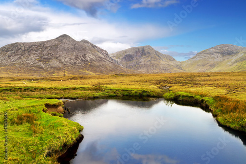 Photo: Connemara mountains and lake scenery, Ireland Connemara mountains and lake scenery, Ireland