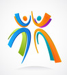 abstract team icon - sport or business abstract team icon - sport or business