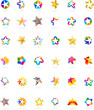 collection of star icons, vector collection of star icons, vector