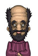 Man with a beard looks surprised