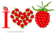i love raspberries concept
