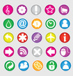 Vector: shiny colored web social symbols set shiny colored web social symbols set