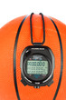 Basketball and stopwatch