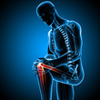 knee pain in blue