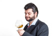 Businessman looking a glass of whisky Businessman looking a glass of whisky