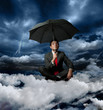 Photo: Businessman and the storm Businessman and the storm
