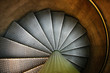 Wendeltreppe nach unten.