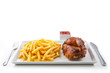 Halbes Hähnchen mit Pommes Halbes Hähnchen mit Pommes