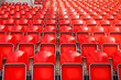 Detailed view on red seats on a football (soccer) stadium Detailed view on red seats on a football (soccer) stadium