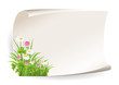 Paper banner with flower