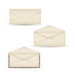 Vector open vintage long envelope