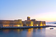 Castle of Le Castella in Italy, sunset time HDR