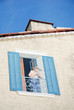 Détail de maison provencale en pierre Détail de maison provencale en pierre