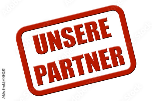 Illustration: Stempel rot rel UNSERE PARTNER Stempel rot rel UNSERE PARTNER