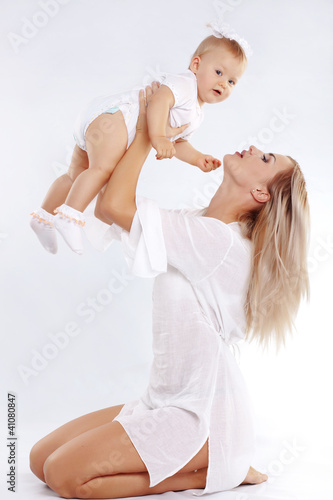 Mother with baby