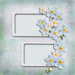 Vintage background with frames and flowers