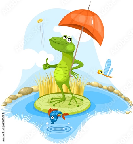 Vector: funny frog funny frog