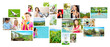 Set of colorful travel photos