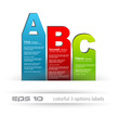 Paper style labels with 3 choices. Ideal for web usage