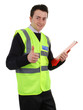 Thumbs up security guard