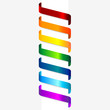 Rolled papper tags with seven different colors