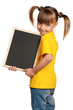 Girl with blackboard