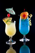 Bahama Mama and Blue Lagoon - Most popular cocktails series