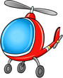 Cute Doodle Cartoon Helicopter Illustration Cute Doodle Cartoon Helicopter Illustration