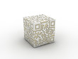 Illustration: 3d rendered concept of a qr-code. 3d rendered concept of a qr-code.