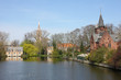 Minnewater in Bruges,  Belguim