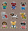 cartoon dog stickers