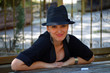 lady with black hat