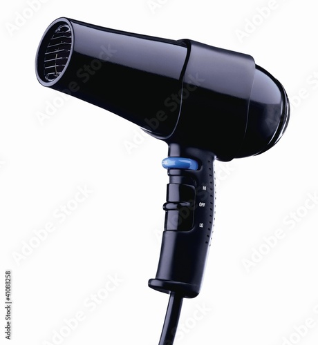Photo: hair dryer isolated on white hair dryer isolated on white