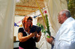 Praying in Sukkah for Jewish Holiday Sukkot