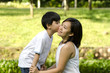 son kissing mother